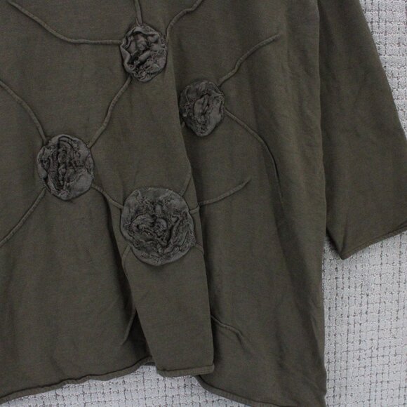 Cheyenne Tunic Dress Womens 2X Brown Pullover Long Sleeve Floral Embroidered - Picture 3 of 9